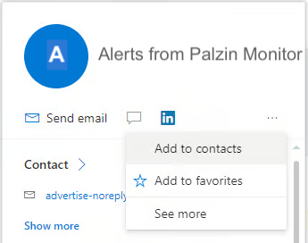 Outlook add contact